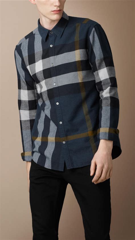 burberry mens shirts short sleeve|burberry check flannel shirt.